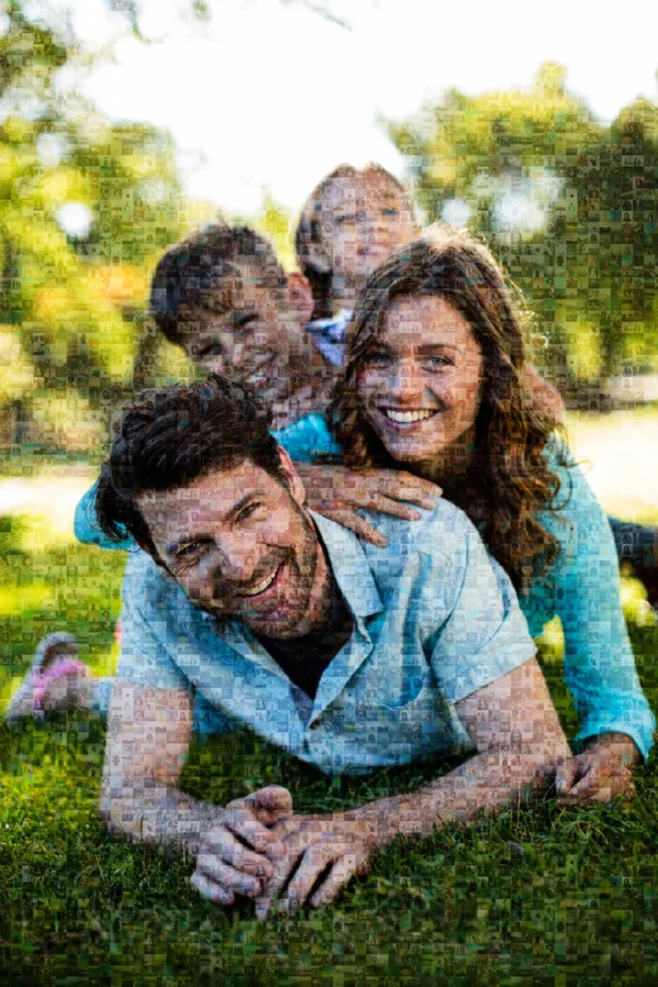 Family Custom Photo Mosaic, Printable Digital File, Photo Collage for Family, Print Art Designed With Your Pictures,
