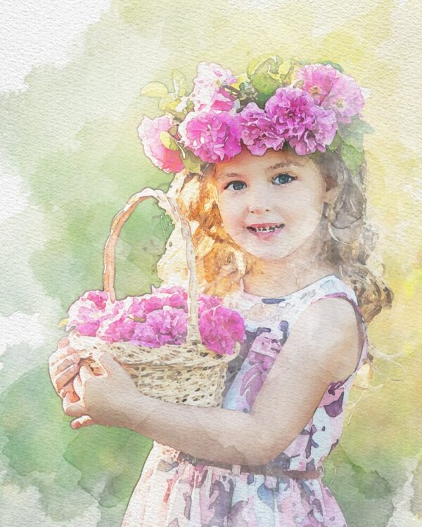 Custom Watercolor Family Portrait Painting • Personalized Family Painting • Personal Portrait Custom Paint • Canvas & Poster
