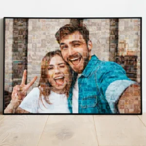 Gift for Couples, Lovers Custom Photo Mosaic, Printable Digital, Photo Collage for Couple, Print Art Designed With Your Pictures,