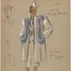 1930s Vintage Fashion Designs Wall Art, André Fashion Illustrations, Alexander Pearl Lev