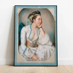 A Woman in Turkish Dress, Ottoman art, Islamic art, Ottoman wall decor