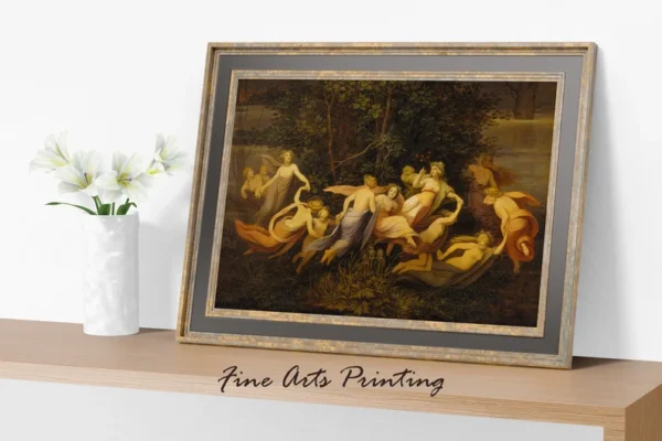Dancing Fairies, 19th Century Vintage Painting, Vintage Fairy Painting, PRINTABLE Digital Downloadable Wall Art