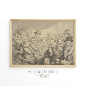 Officers at the Table, Halberdier Painting, 17th Century Vintage Painting, PRINTABLE Digital Downloadable Wall Art