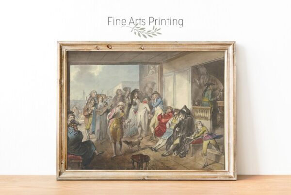 Cafe on the Pazetta in Venice, 19th Century Vintage Painting, PRINTABLE Digital Downloadable Wall Art