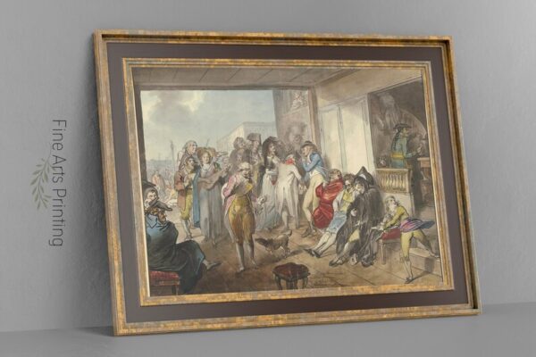 Cafe on the Pazetta in Venice, 19th Century Vintage Painting, PRINTABLE Digital Downloadable Wall Art