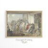 Cafe on the Pazetta in Venice, 19th Century Vintage Painting, PRINTABLE Digital Downloadable Wall Art