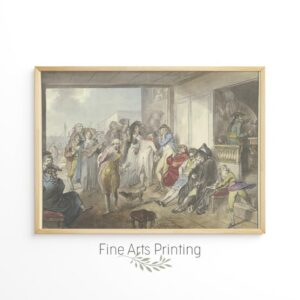 Cafe on the Pazetta in Venice, 19th Century Vintage Painting, PRINTABLE Digital Downloadable Wall Art