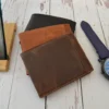 Personalized Leather Wallet For Him, Custom Engraved Handwriting Gift. Anniversary Birthday Christmas Boyfriend Husband Slim Bifold Wallet