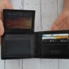 Personalized Leather Wallet For Him, Custom Engraved Handwriting Gift. Anniversary Birthday Christmas Boyfriend Husband Slim Bifold Wallet