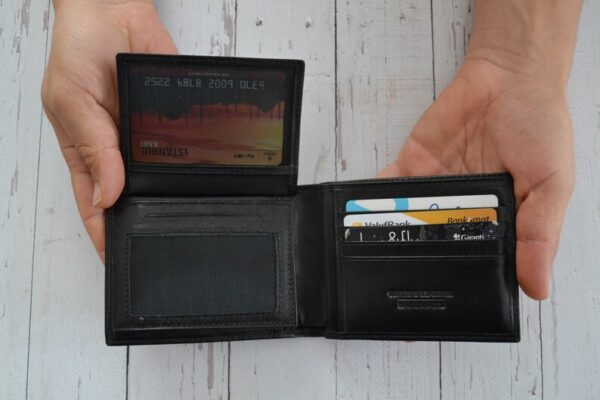 Personalized Leather Wallet For Him, Custom Engraved Handwriting Gift. Anniversary Birthday Christmas Boyfriend Husband Slim Bifold Wallet