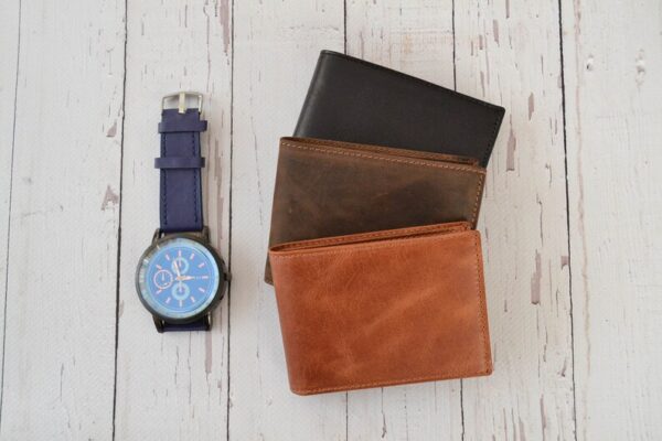 Personalized Leather Wallet For Him, Custom Engraved Handwriting Gift. Anniversary Birthday Christmas Boyfriend Husband Slim Bifold Wallet