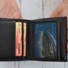 Personalized Leather Wallet For Him, Custom Engraved Handwriting Gift. Anniversary Birthday Christmas Boyfriend Husband Slim Bifold Wallet
