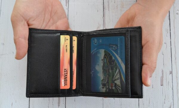 Personalized Leather Wallet For Him, Custom Engraved Handwriting Gift. Anniversary Birthday Christmas Boyfriend Husband Slim Bifold Wallet
