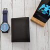 Personalized Leather Wallet For Him, Custom Engraved Handwriting Gift. Anniversary Birthday Christmas Boyfriend Husband Slim Bifold Wallet