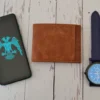 Personalized Leather Wallet For Him, Custom Engraved Handwriting Gift. Anniversary Birthday Christmas Boyfriend Husband Slim Bifold Wallet