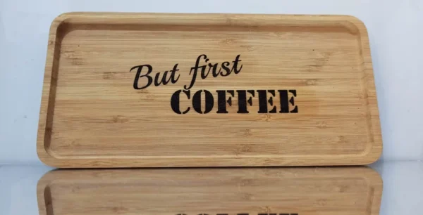 Personalized Bamboo Coffee Board, Custom coffee board, Wood serving board