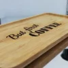 Personalized Bamboo Coffee Board, Custom coffee board, Wood serving board