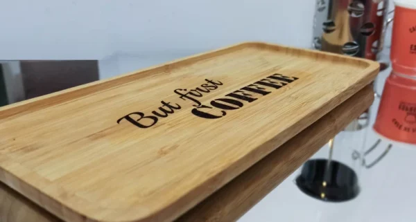 Personalized Bamboo Coffee Board, Custom coffee board, Wood serving board