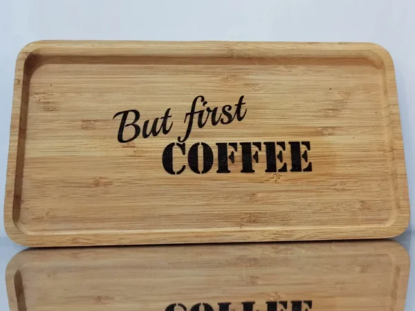 Personalized Bamboo Coffee Board, Custom coffee board, Wood serving board