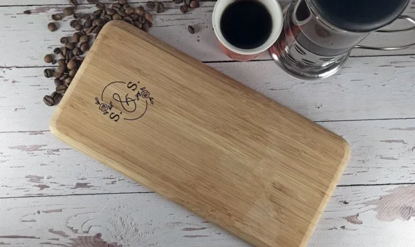 Personalized Bamboo Coffee Board, Custom coffee board, Wood serving board