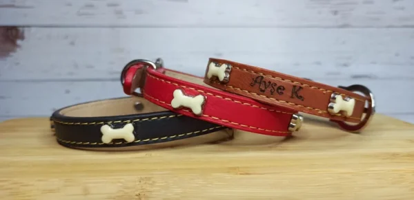 Custom Leather Dog Collar, Personalized Dog Collar