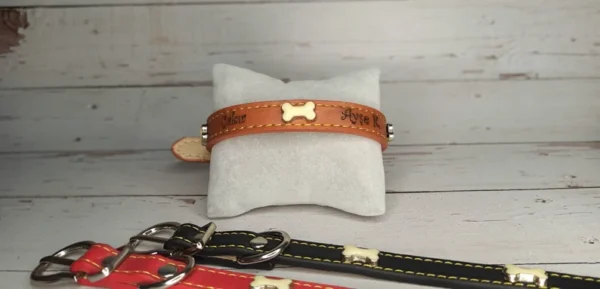 Custom Leather Dog Collar, Personalized Dog Collar