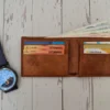 Personalized Leather Wallet For Him, Custom Engraved Handwriting Gift. Anniversary Birthday Christmas Boyfriend Husband Slim Bifold Wallet