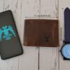 Personalized Leather Wallet For Him, Custom Engraved Handwriting Gift. Anniversary Birthday Christmas Boyfriend Husband Slim Bifold Wallet