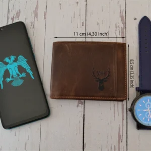 Personalized Leather Wallet For Him, Custom Engraved Handwriting Gift. Anniversary Birthday Christmas Boyfriend Husband Slim Bifold Wallet