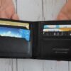 Personalized Leather Wallet For Him, Custom Engraved Handwriting Gift. Anniversary Birthday Christmas Boyfriend Husband Slim Bifold Wallet