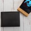 Personalized Leather Wallet For Him, Custom Engraved Handwriting Gift. Anniversary Birthday Christmas Boyfriend Husband Slim Bifold Wallet