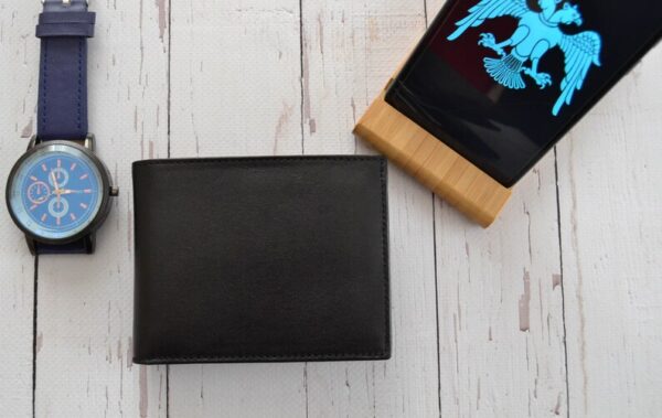 Personalized Leather Wallet For Him, Custom Engraved Handwriting Gift. Anniversary Birthday Christmas Boyfriend Husband Slim Bifold Wallet