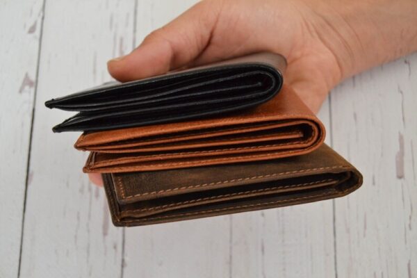 Personalized Leather Wallet For Him, Custom Engraved Handwriting Gift. Anniversary Birthday Christmas Boyfriend Husband Slim Bifold Wallet