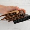Personalized Leather Wallet For Him, Custom Engraved Handwriting Gift. Anniversary Birthday Christmas Boyfriend Husband Slim Bifold Wallet