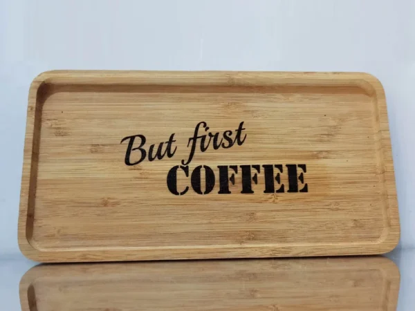 Personalized Bamboo Coffee Board, Custom coffee board, Wood serving board