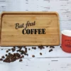 Personalized Bamboo Coffee Board, Custom coffee board, Wood serving board