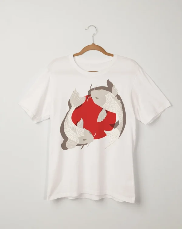 Japanese Koi Fish T-Shirt Design, Japanese Art