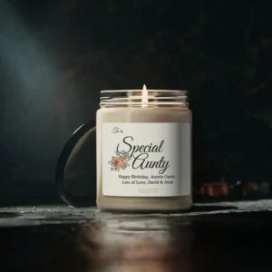 Auntie Candle Gift Scented Candle - Unique Personalised Wedding Gift for Couple, Bride, Soy Wax