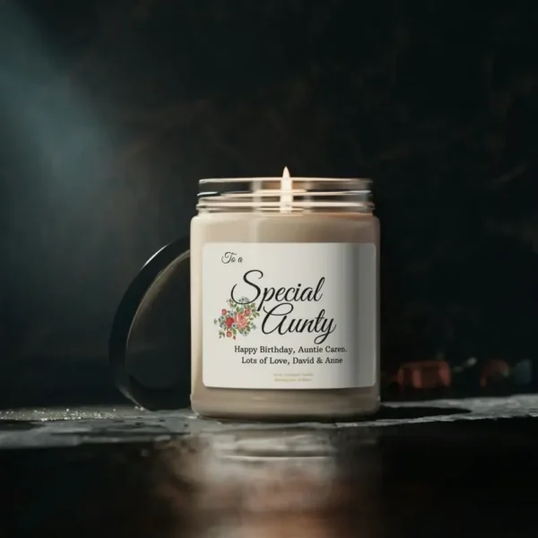 Auntie Candle Gift Scented Candle - Unique Personalised Wedding Gift for Couple, Bride, Soy Wax