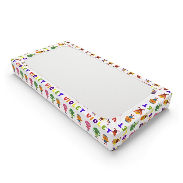 Super Simple Songs Super Simple Songs Noodle, Blossom, PomPom, Cheesy, Kernel, Red, Broccoli, Jelly and Stan Baby Changing Pad Cover