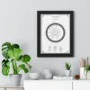 Custom Astrology Chart, Framed Birth Chart, Natal Chart, Print by Birth Date, Home Wall Decor,